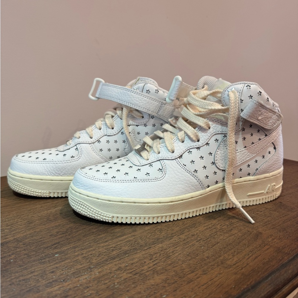 Nike Air Force 1 Mid Cut Out Stars Summit White